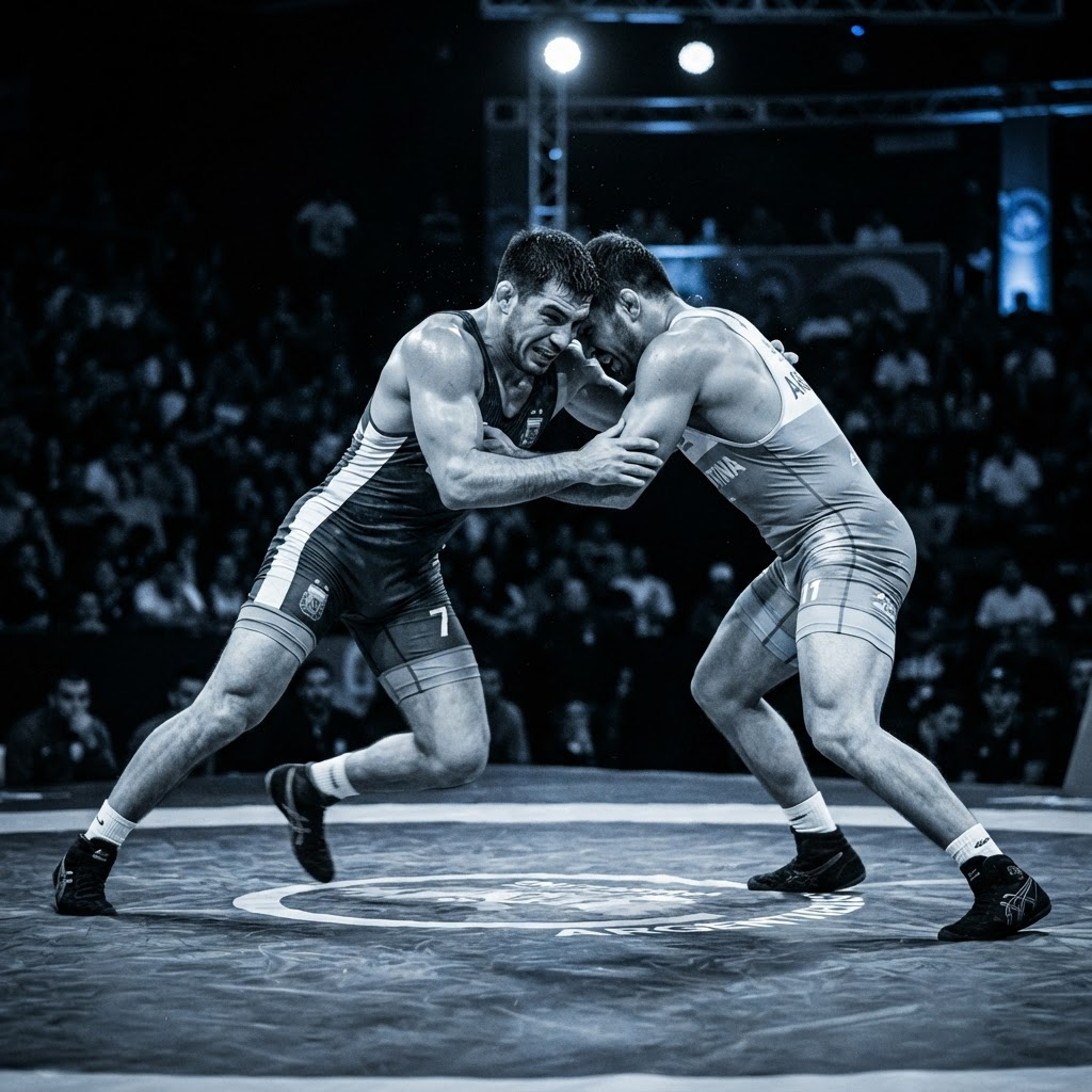 Luchadores en combate